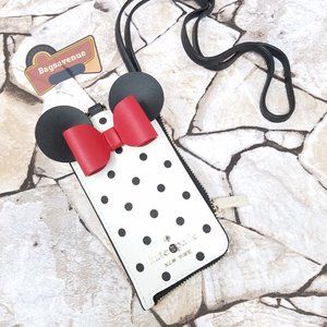 disney x kate spade new york other minnie mouse lanyard black polka dot white